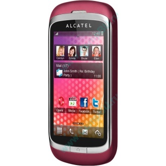 Красно-розовый телефон Alcatel One Touch 818 (Керчь)