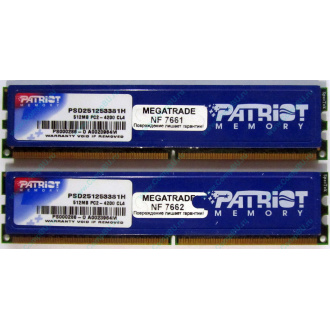Память 1Gb (2x512Mb) DDR2 Patriot PSD251253381H pc4200 533MHz (Керчь)