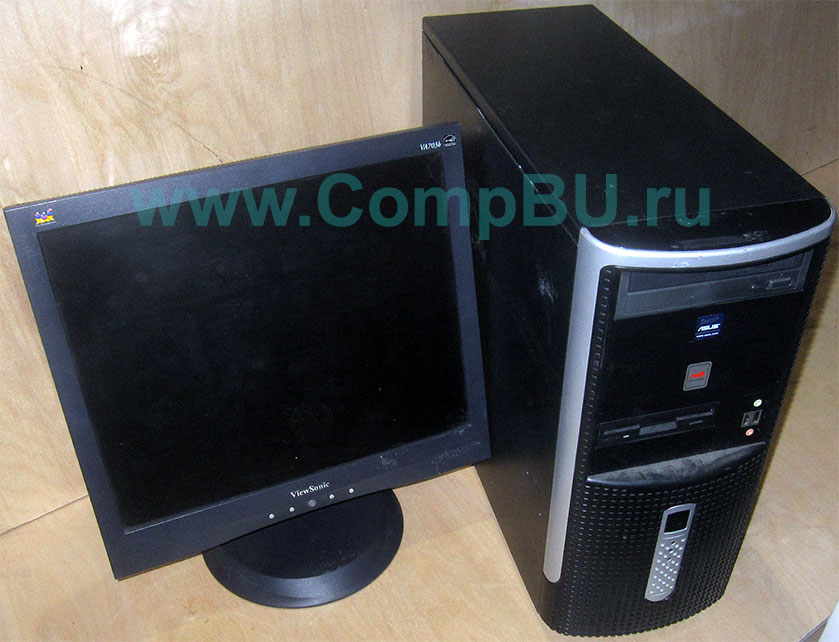 Комплект: одноядерный компьютер Intel Pentium-4 с 1Гб памяти и 17 дюймовый ЖК монитор (Керчь)